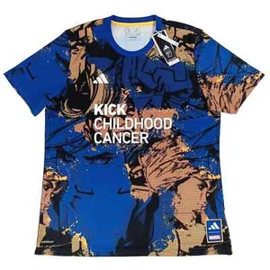 $70 ADIDAS x MARVEL AVENGERS KICK CHILDHOOD CANCER MLS SOCCER JERSEY HT3238 SZ L - Picture 1 of 3