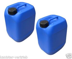 2 x 10 L Kanister Wasserkanister Behälter Getränkekanister Blau abfüllen NEUWARE