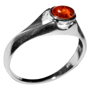 2.47g Authentic Baltic Amber 925 Sterling Silver Ring Jewelry N-A7322 s.7 - Bild 1 von 1