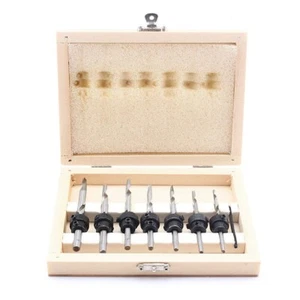 22-teiliges Senkbohrer-Set mit verstellbarem Tiefenanschlag Kragen Senkbohrer - Bild 1 von 7