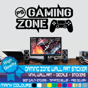 Calcomanía de vinilo ventana consola PC portátil para sala de juegos puerta pared arte zona de juegos - Imagen 1 de 14