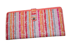 NEW Vera Bradley Rio Confetti Stripe Slim Travel Organizer Passport Wallet G10 - Picture 1 of 6