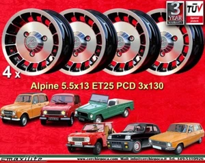 4 Cerchi Lega Renault R4 R5 Turbo Alpine 5.5x13 Wheels Felgen Llantas Jantes - Imagen 1 de 23