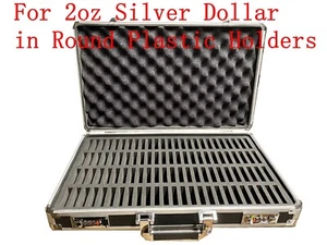 Storage Travel Locking Box Case Holding 100 X 2oz Silver Dollar Coins Holders - Picture 1 of 3
