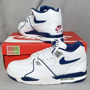 Nike Air Flight 89 UK10 CN5668-10 EUR45 US11 White Dark Royal Blue Red Light 1 - Picture 1 of 12