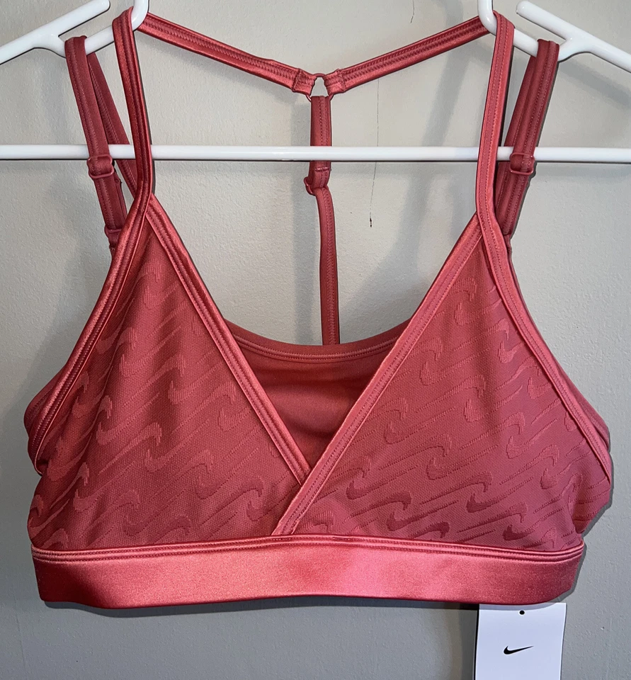 NIKE Indy Icon Clash Strappy Sports Bra Light Support DD1394-622 Pink Size LARGE