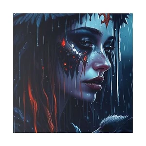 Tears of the Raven Witch©️by CLEArT(ConnieLynnArt)Matte Canvas, Stretched, 0.75" - Picture 1 of 5