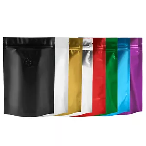 Folie Kaffeesäcke Mylar Ventilbeutel für Kaffeebohnen wiederverschließbar geruchsfest Verpackung - Bild 1 von 18