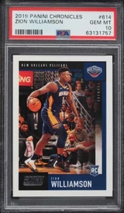 Panini Chronicles Score Zion Williamson #614 2019 novato radiocontrol - PSA 10 gemas como nuevo - Imagen 1 de 2