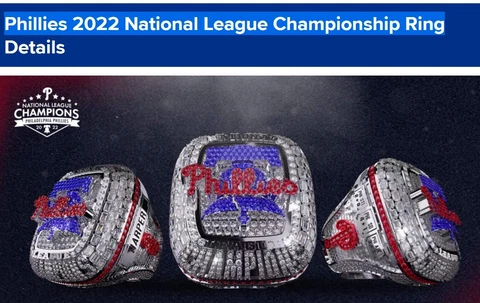 2023 2022 Philadelphia Phillies National League Championship Ring FREE SHIPPING Cover