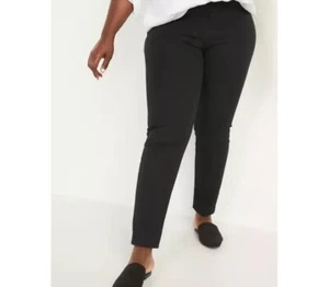 Women’s Old Navy Navy Black High-Rise PIXIE SKINNY Trouser Pants Size 30 - Picture 1 of 3