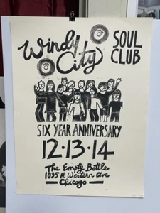 Windy City Soul Club WCSC 2014 Siebdruck Poster 6 Jahre 27/50 - Bild 1 von 5