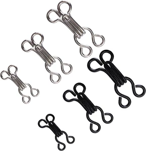Maosifang 60 Pairs Sewing Hooks and Eyes Closure for Bra Clothing Trousers Skirt - Picture 1 of 12
