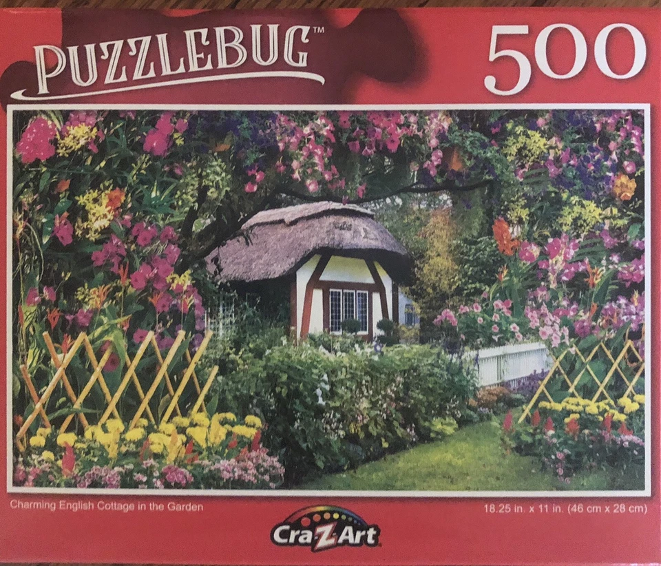 New CHARMING ENGLISH COTTAGE IN THE GARDEN 500 Pc Puzzle.  New/Sealed. - Image 1 of 1