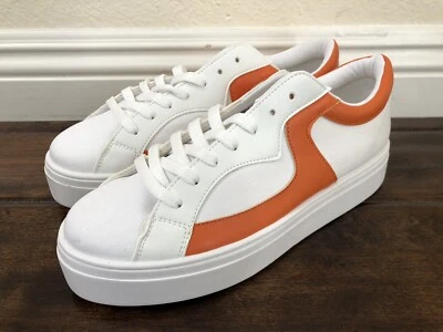 Topshop Mujer Artesanal Zapatillas con Cordones en Naranja US TALLA 9 Foto 1 de 4