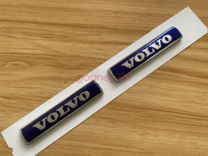 2pcs Metal Blue For Volvo Car Emblem Badge Sticker Side Skirts Badge Logo - Picture 1 of 6