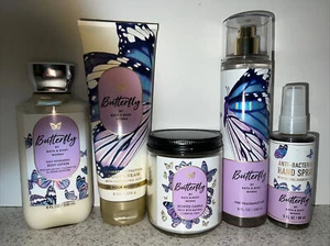 5 Bath & Body Works Butterfly Set Mist, Body Lotion, Cream, Candle & Hand Spray  - Picture 1 of 2