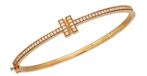 2.65ct Natural round diamond 14k BIS Hallmarked yellow gold wedding bracelet - Picture 1 of 4