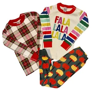 Hanna Andersson 5T Pajama Bundle Plaid Apples Rainbow Organic Cotton Comfy  - Picture 1 of 9