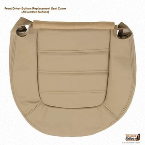 2004 2005 Ford Explorer Front Driver Bottom Leather Seat Cover- Color Tan - Picture 1 of 8