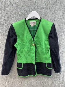 Rickie Freeman For Teri Jon Women's Size 10 Green Button Up Blazer EUC - Picture 1 of 7