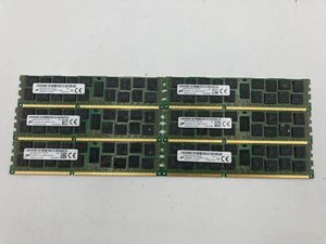 LOT 6x 16GB (96GB) Micron MT36JSF2G72PZ-1G9E1KE PC3-14900R RIMM Server RAM - Picture 1 of 2