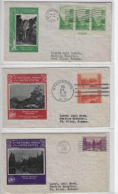 FDC's  #740-49 and 756-65 --    National Parks   --    Ioor - Image 1 of 4