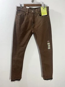Levi's 512 Men's Brown Slim Tapered Fit Released Hem Jeans Size 34x32 New - Picture 1 of 10
