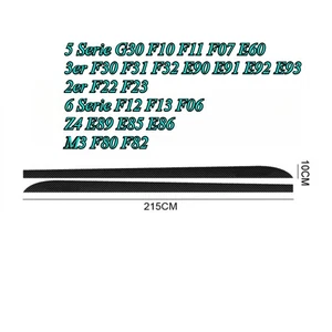 Vinyl Aufkleber Sportlicher Stil Seitenschweller Aufkleber Kohlefaser für BMW - Bild 1 von 12
