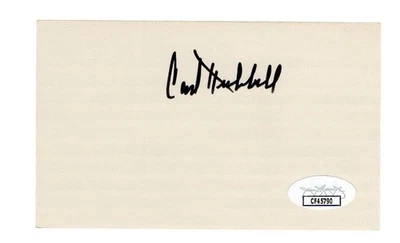 Carl Hubbell Signed Autographed 3X5 Index Card Giants Hall of Famer JSA CF45790 - Image 1 of 2