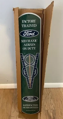 Vintage Ford V8 "Mechanic always on Duty" Advertising Thermometer - Orig. Box - Image 1 of 4