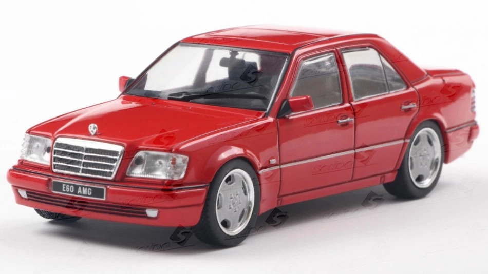 Modellino auto scala 1:43 Solido MERCEDES W124 E60AMG RED diecast modellismo - Immagine 1 di 1