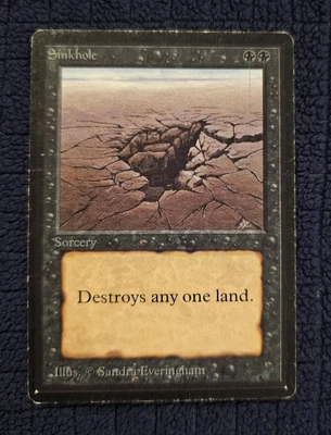 MTG Beta Sinkhole MP Magic The Gathering - Image 1 of 2
