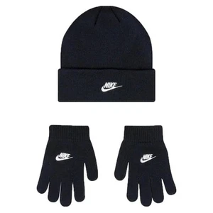 Nike Boys Club Kids Beanie + Gloves Set 9A2961 - Picture 1 of 4