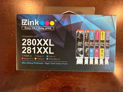 E-z Ink TM Black and Color Replacement Ink Cartridge for Canon  PGI-280... - Image 1 of 3