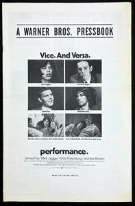 PERFORMANCE Movie Pressbook 1970 Mick Jagger Nicolas Roeg Rolling Stones Crime - Bild 1 von 5
