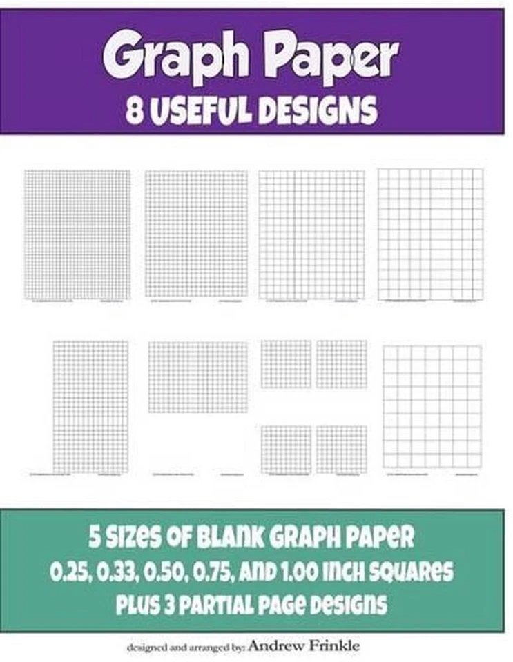 Graph Paper: 8 Useful Designs by Andrew Frinkle (English) Paperback Book - Image 1 of 1