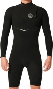 RIP CURL Neopren Surfanzug Neoprenanzug E BOMB 2/2 LS ZIP FREE Shorty 2025 black - Bild 1 von 16