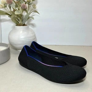 Rothy's The Flat Round Toe Black Women 7 Casual Comfort Work Lightweight - Picture 1 of 8