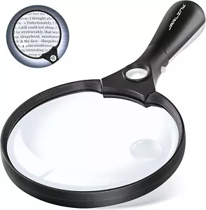 Large Magnifying Glass with Light 10X 20X 45X Illuminated Handheld Magnifier.... - Picture 1 of 7