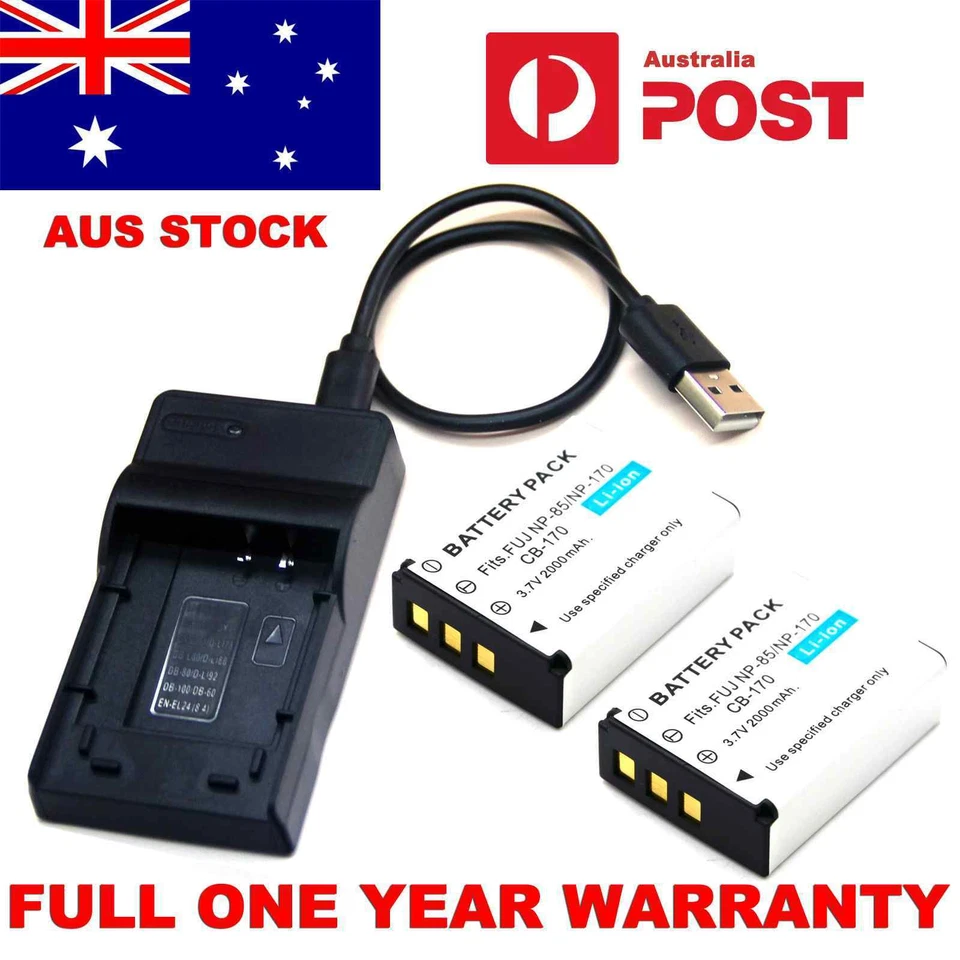 Battery / USB Charger For Speed HD230Z Rollei Movieline SD-23 Tevion DV-23HD New - image 1 of 1