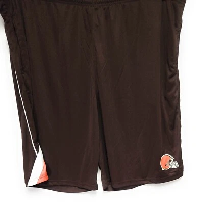 男式 Fanatics NFL 克利夫兰布朗队大高涤纶标志足球短裤 — 第 1/4 张图片