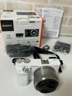 Sony A6000 White digital camera 16-50mm Lens Kit With Box - Very good condition - Image 1 of 4