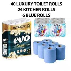 Toilettenpapier & Küchentücher Großpackung Set | Home Tissue Saver Pack 70 Rollen - Bild 1 von 5