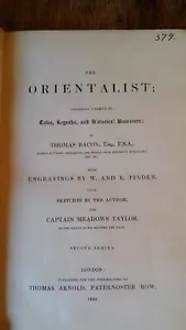 1842 THE ORIENTALIST - THOMAS BACON 1ST ED. ILLUST. - ORIENTAL ALBUM 2ND SERIES - Imagen 1 de 20