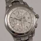 Exc+5 Tag Heuer Link Cjf2111 Gg7939 Chronograph Silver Dial Automatic W/box
