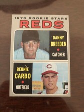 1970  Topps #36 Reds Rookies Bernie Carbo & Danny Breeden EX