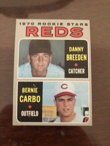 1970  Topps #36 Reds Rookies Bernie Carbo & Danny Breeden EX