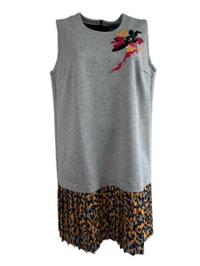 Marina Rinaldi Women's Grey Dicituria Embellished Front Jersey Dress Size 18W/27 - Picture 1 of 3