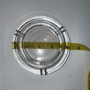Vintage Round 3 Slot Ashtray Ash Tray - Clear Glass 4” - Picture 1 of 2